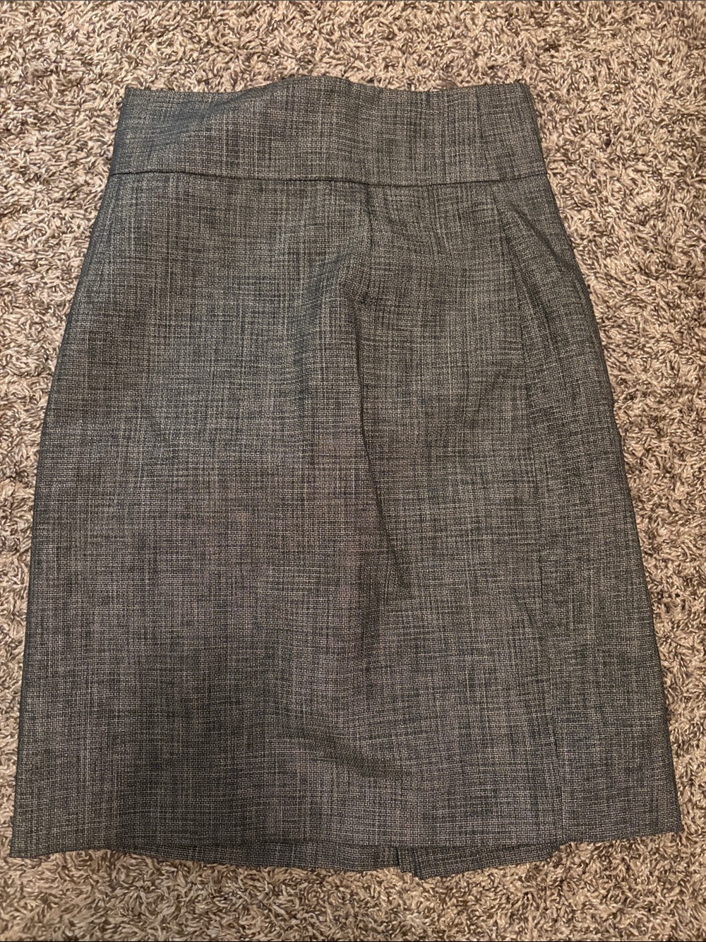 ANTONIO MELANI Gray Textured Pencil Skirt